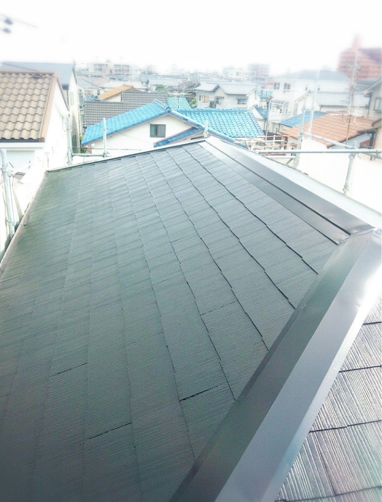 屋根シリコン塗装例